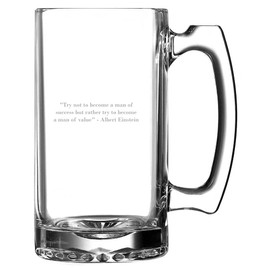 Albert Einstein Quotes By Some of The Greats! Etched 25oz Beer Mug