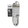 Prime Wire & Cable EC660606 6-Foot 16/2 SPT-2 3-Outlet Cord,