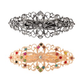 2 Pieces Updo Hair Clips, Retro Hair Clips, Elee Hair Clips, Rhinestone Hair Clips For Women, Hairstyle Decoration Hair Clips