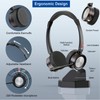 KEMEILE Wireless Bluetooth Headset with Microphone AI Noise Cancelling for