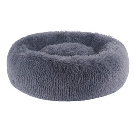 BVAGSS Round Plush Dog Sofa Cat Sofa Cushion Round Sofa Pet Bed for Cats and Dogs XH034, dark grey