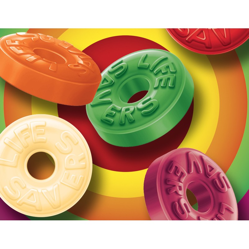 LIFE SAVERS--5 Flavors Hard Candy--Individually Wrapped, Fruity Hard Candy--Cherry, Raspberry,