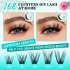 Lash Clusters Wet Look 168Pcs Eyelash Cluster Ultra-Thin Lash Band