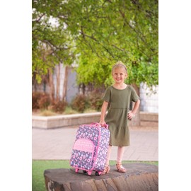 Stephen Joseph Kids' Luggage, Charcoal Flower