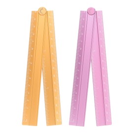 sourcing map 2pcs Folding Straight Ruler 30cm Metric Aluminum Alloy Protractor Folding Ruler Geometric Measuring Tool with Angle Line for Architects Artists Office, 2 Colors