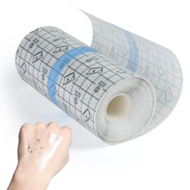 Wasserdicht Transparent Bandage, 15 cm x 2 m Tattoo Folie Wasserfest Duschpflaster Pflaster Groß Rolle, Second Skin Tattoo Wasserdichte für Sport, Duschen