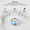 Luminus 6" Easy-Install Spin Light Flushmount Lights E26 Base, 100W