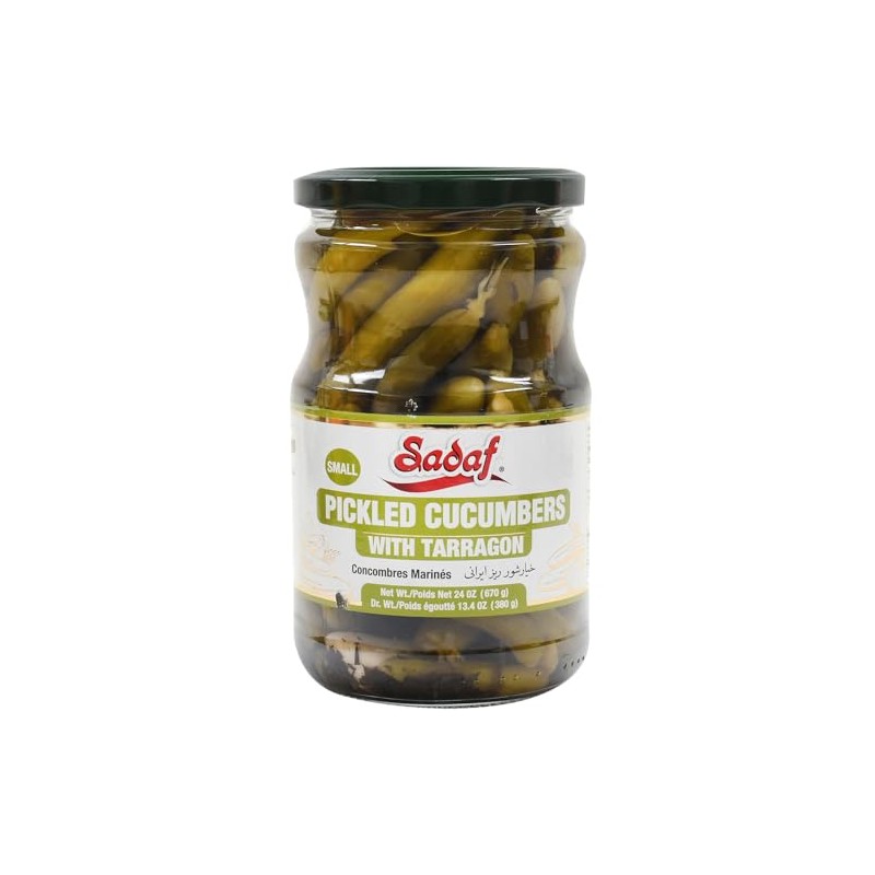 Sadaf Pickled Cucumbers with Tarragon - Pickled Cucumber for Cooking,