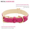 HSIGIO Genuine Leather Dog Collar, Soft Padded Dog Collar Leather,