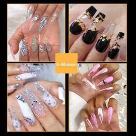 U-Shinein Dual Nail Forms, Dual Nail Shapes, Nail Extension Nail Mould, Acrylic Nail Dual Forms, 12 Sizes Dual Shapes Tips, Nail Art Manicure Tools for Nail Art Design, 120 Pcs, 03