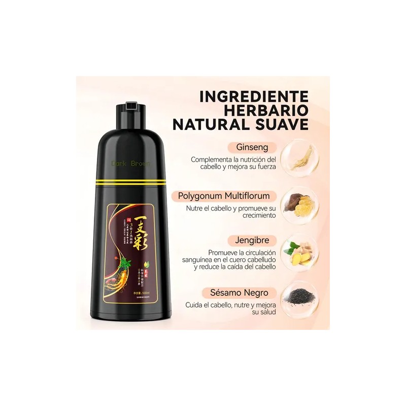 Kaisasa Champú Para Tinte De Cabello marrón oscuro 3 En