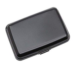Rohans Aluminium Credit Card Holder Wallet CASE Purse Metal Business Card Protector UK (Black)