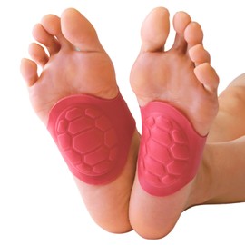 Hot Class Kameko Arch Pad, Set of 2, Acupressure, Foot Arch Protection, Anti-Flat, Arch Care, Honeycomb, Shock Absorption, Walking Support, 8.3 - 10.6 inches (21.0 - 27.0 cm), Made in Japan (Red (Red)