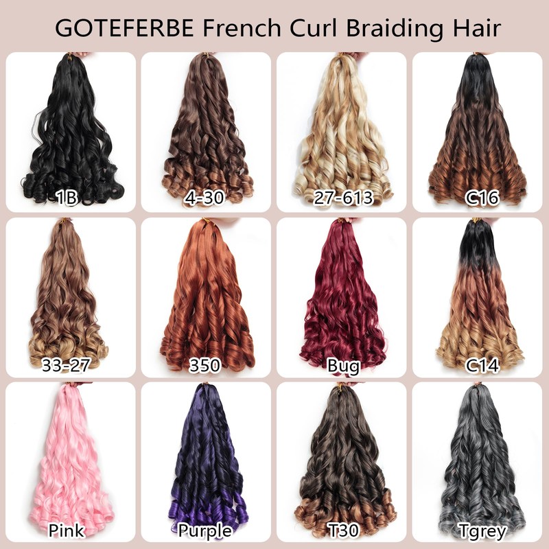 French Curl Braiding Hair Curly Hair Extension 24 Inch 8