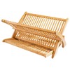 Totally Bamboo Eco Collapsible Dish Drying Rack, Natural Bamboo