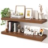 Axeman Floating Shelves for Wall, Rustic Wood Wall Mounted Shelves