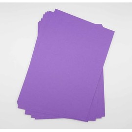 Sixstore A4 Coloured Card Paper 50 Sheets Assorted Colours Real 200gsm Craft Decorating Coloured Art Paper (297x210mm) (Purple)