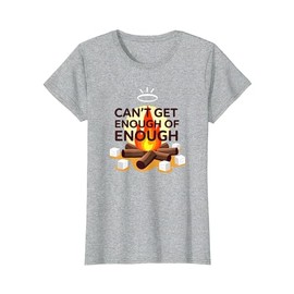 Can't Get Enough of Jesus S'More Faith Campfire T-Shirt, Women, Heather Grey