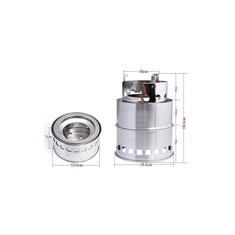 Motomo Wood/ Fuel Burning Camping Stove, Campfire