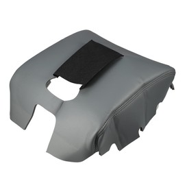 X AUTOHAUX Center Console Cover Pad Waterproof Armrest Cover Protector for Chevy Silverado 2014-2018 Faux Leather Gray