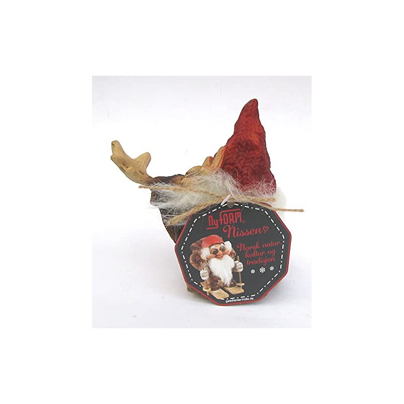 geschenke-trolle.de Ny Form Goblin Santa with Elk Norway Christmas Figurine