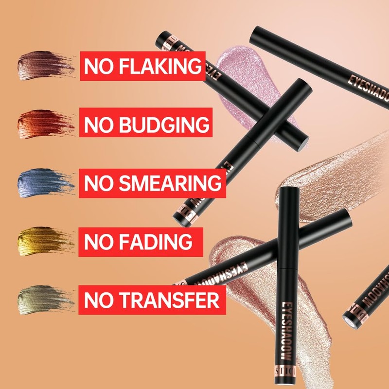 ALIIP Eyeshadow Stick, 8 Colours Creamy Eyeshadow Stick Set, Matte