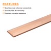 sourcing map Copper Flat Bar, 0.12" Thickness x 0.79" Width