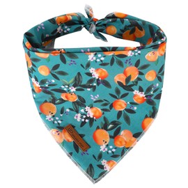 UP URARA PUP Summer Dog Bandana, Comfortable Cotton Triangle Bid Scarf for Puppy Small Dog, Washable Pet Kerchief for Girl Boy Dogs or Cats, Peach Dog Bandana, Cute Classic Dog Bid Scarf, Green