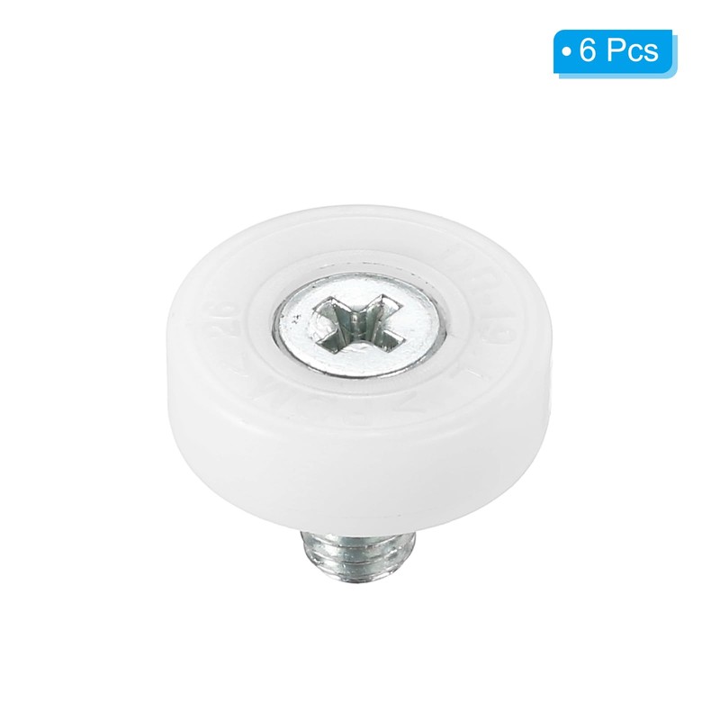 PATIKIL 19 mm Drawer Castors, Pack of 6 Plastic Drawer