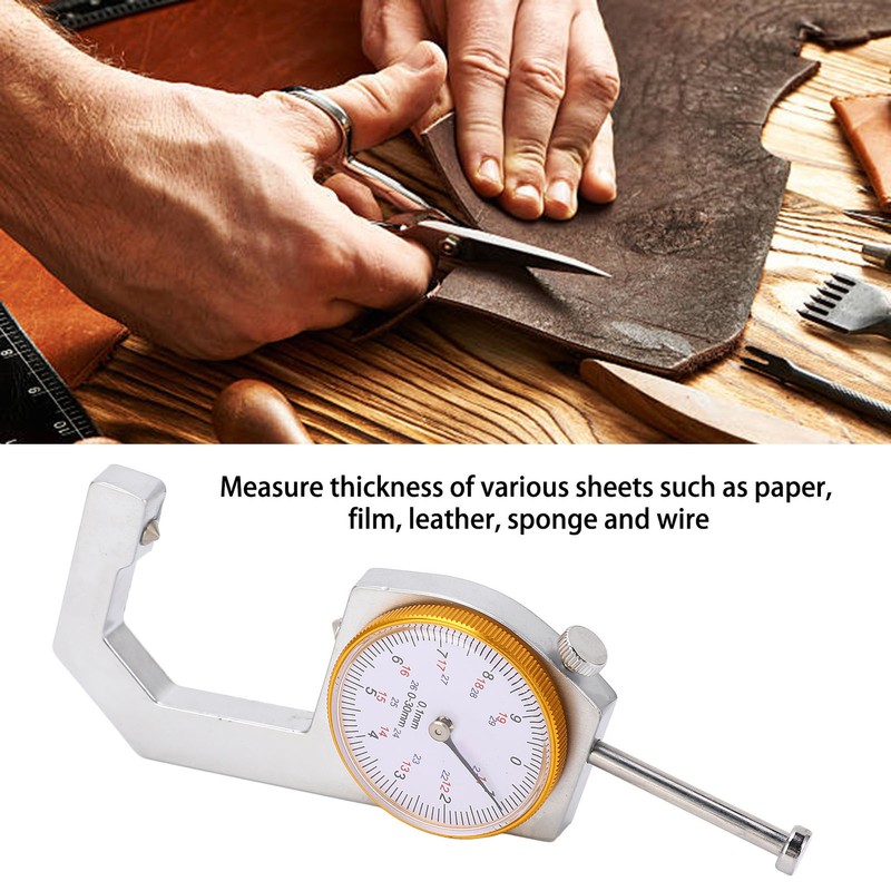 Thickness Gauge Tool Round Dial Indicator Handheld Portable Tester Caliper