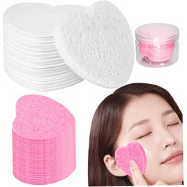 50 Esponjas Faciales Para Limpieza Esponjas Faciales Comprimidas Reutilizables Con Forma De Corazón Almohadillas Desmaquillantes De Celulosa Con Fuerte Absorción De Agua