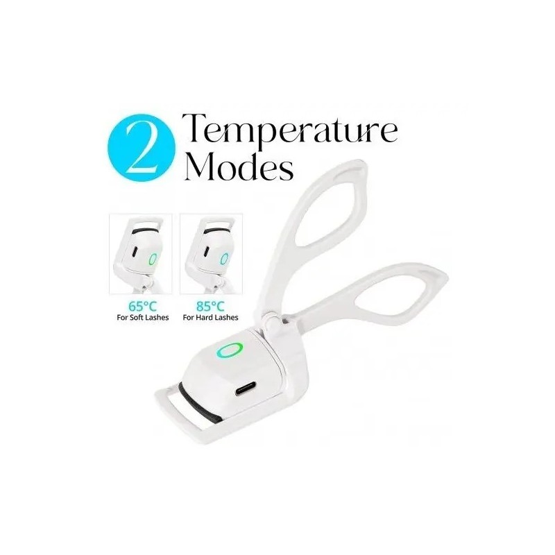 Rizador De Pestañas Electrico 1 Pieza Blanco O Rosa