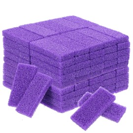 100pcs Foot Pumice Stone Bulk,Exfoliating Disposable Foot Pumice Stones,Feet Callus Remover Pedicure Tool,Purple Cleaning Stone Sponge,Double-Sided Scrub Feet Brush Heel Cuticle Bath Spa