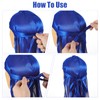 Wanmu 4Pcs Kids Silky Durag with Wave Caps Set, Silky