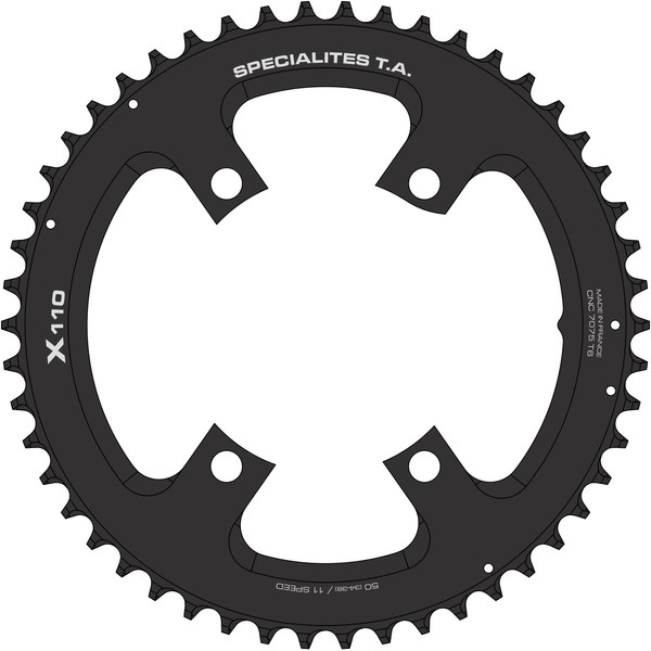 Spécialités TA Unisex Chainring X110 4 Arm 110 Pieces 11