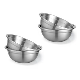 Betinyar 304 Stainless Steel Bowls, 4pcs 23 Oz Metal Mixing Bowls Stainless Steel, 6.3" Non-Slip Bottom Mixing Bowl Set, Stainless Steel Mixing Bowls for Kitchen
