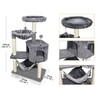 YUNIQUE Cat Tree with Cat Condo and Big Hammock, Grey