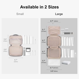 LEVEL8 Travel Toiletry Bag, Large Size Hanging Travel Wash Bag for Women Toiletries Makeup Bags with Hook,Cosmetic Organizer for Business Trip, Vacation and Bathroom, Black