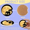 2 Pack Car Cup Holder Coaster-Elephant Full Moon Absorbent Ceramic