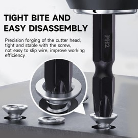 D1 Anti-Slip and Shock-Proof Bits With Phillips Screwdriver bit set Double Ended Screwdriver Bits，Magnetic Phillips Bit Set,Ph2 Impact Drill Bit Set 10Pcs （4 inches）, Used For Electric Hand Tool