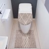 Fluffy and Fluffy Texture Toilet Mat, 23.6 x 23.6 inches