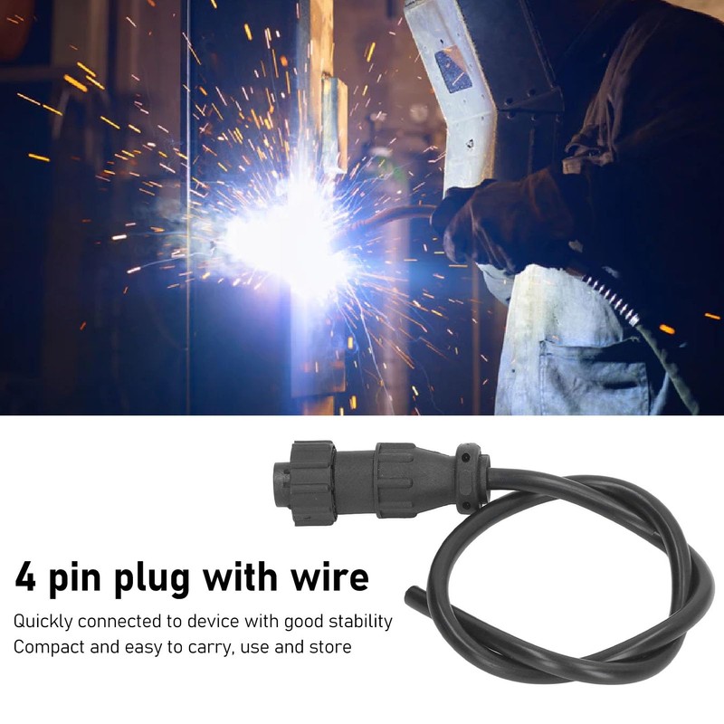 Trigger Connector, 4 Pin Plug with Wire for MIG Welding