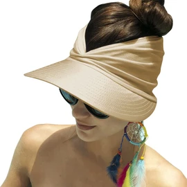 Sombrero con Visera De ala Ancha para Mujer, Sombreros para El Sol De Verano UPF 50+, Protección UV, Sombreros De Playa, Visera De Golf Plegable para Mujer, Gorra De Playa con Cola De Caballo
