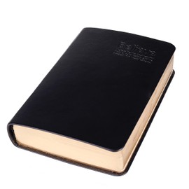 ISIYINER Retro PU Leather Bible Journal Notebook Notebook School Office Travel 368 Pages Black