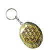 Krio Flat Gemstone Disc Stone as Key Ring I Accessory