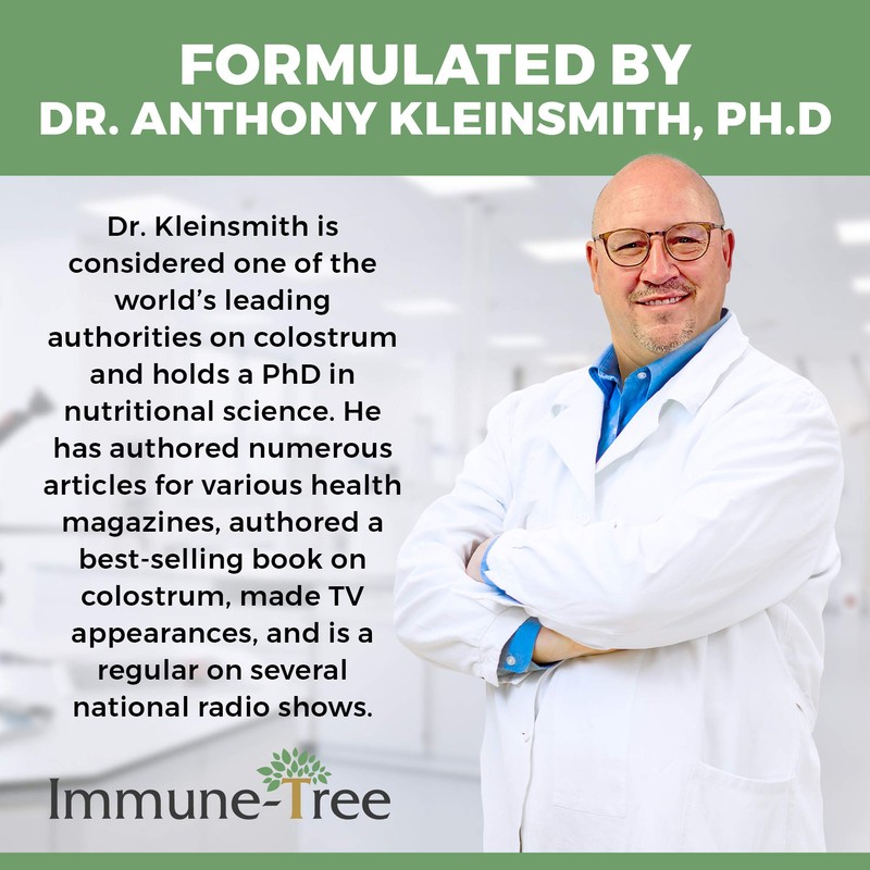 Immune-Tree 100% Bovine Colostrum Powder, 120 Servings, 6.5oz, Supports Anti-Aging,