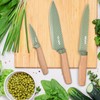 Kitchen Block Knife Sets, 6-Pieces Green Chef Knife Set with