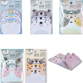 Mtxorvix 6 Packs Cute Sticky Notes, Better Cartoon Sticky Notes Self-Stick Memo Pad Funny Stationary Supplies, Kawaii Sticky Notes for Students Home Office Gifts Tab Supplies (Color 6 Packs)
