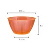 Party Essentials Hard Plastic 24-Ounce Small Serving Bowls, Neon Orange,