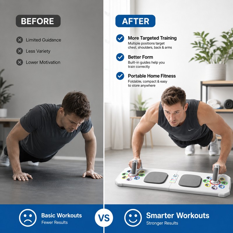 Portable Push Up Board for Home Workouts – Foldable Fitness
